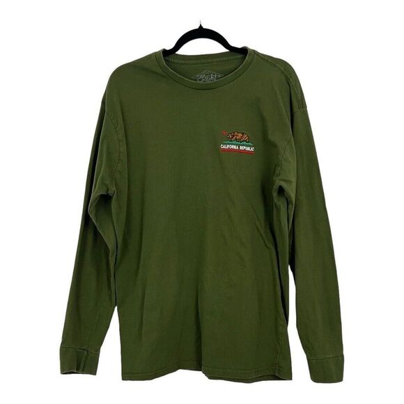 Eighty Eight Mens T-Shirt XL Green Logo Embroidered California Republic Bear - Picture 1 of 5